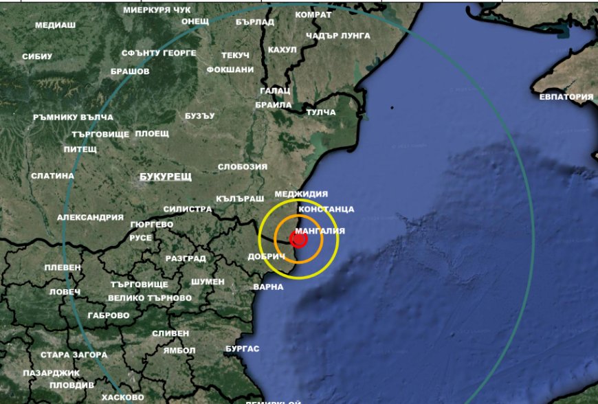 Земетресение с магнитуд 2.8 по Рихтер е регистрирано в Черно море